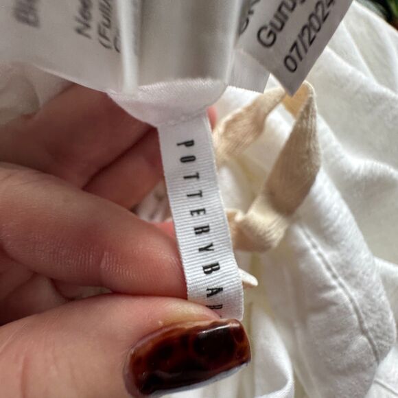 Pottery Barn Cozy Cloud Duvet Cover White Cotton Chenille Size Full/Queen Luxe - Picture 7 of 10